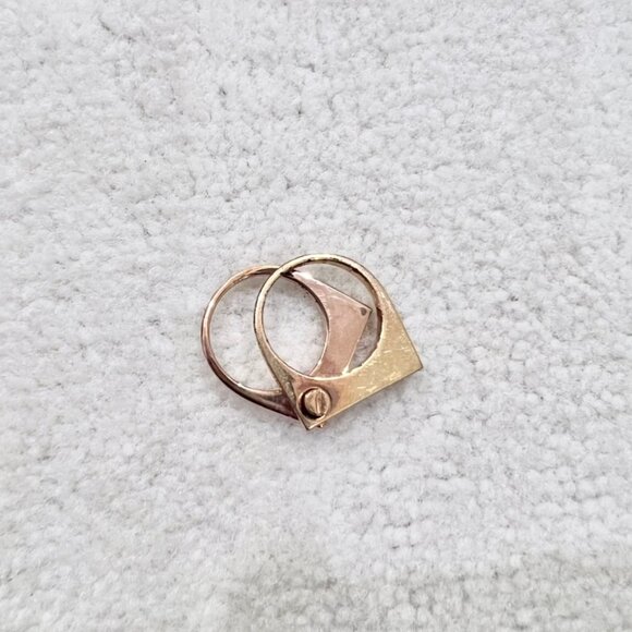 Miansai Flat Top Linked Ring Rose Gold Size 6 - Picture 1 of 5